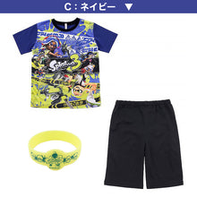 画像をギャラリービューアに読み込む, 光るパジャマ 半袖 キッズ パジャマ 男の子 スプラトゥーン3 子供 120cm~140cm 子供服 夏 120 130 140 子ども服 上下セット 半ズボン ルームウェア 部屋着 男児 入園祝い 入園準備 (在庫限り)