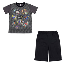 画像をギャラリービューアに読み込む, 光るパジャマ 半袖 キッズ パジャマ 男の子 スプラトゥーン3 子供 120cm~140cm 子供服 夏 120 130 140 子ども服 上下セット 半ズボン ルームウェア 部屋着 男児 入園祝い 入園準備 (在庫限り)
