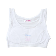 画像をギャラリービューアに読み込む, キッズ ハーフトップ 子供 ジュニアブラ 女の子 下着 白 カップ付き インナー 140cm~160cm ジュニア 140 150 160 肌着 ファーストブラジャー 小学生 CHOOP カップ付きインナー スクールインナー (在庫限り)
