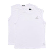 画像をギャラリービューアに読み込む, インナー サーフシャツ 男児 ノースリーブ 白 ブランド キャプテンスタッグ 2枚組 130cm~170cm ランニングシャツ 運動 子ども キッズ ジュニア 下着 肌着 丸首 インナーウェア まとめ買い CAPTAIN STAG クルーネック (在庫限り)