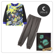 画像をギャラリービューアに読み込む, 光るパジャマ スプラトゥーン パジャマ 長袖 キッズ スプラトゥーン3 上下セット 110 120 130 140 cm 子供 男の子 子供服 春 秋 スプラ トレーナー 光る ジュニア 男児 お泊り スプラトゥーン3 光るパジャマ パジャマ上下 ルームウェア ルームウエア 部屋着 寝巻き 綿混