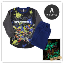 画像をギャラリービューアに読み込む, 光るパジャマ スプラトゥーン パジャマ 裏起毛 長袖 男の子 スプラトゥーン3 上下セット 110cm~140cm キッズ ジュニア 冬用 男児 子供 スプラ トレーナー 光る 120cm 130cm お泊り