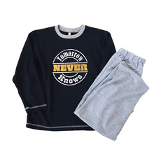 画像をギャラリービューアに読み込む, キッズ パジャマ 男の子 長袖 冬 秋 あったかい ルームウェア 男児 保温 上下セット 130~160cm 子供服 子ども ダンボールニット ナイトウェア ルームウエア 部屋着 上下 男子 (在庫限り)