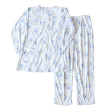 画像をギャラリービューアに読み込む, レディース 介護パジャマ マジックテープ 長袖 パジャマ 介護 シンプル 婦人パジャマ 抗菌防臭 花柄 上下セット S~LL 寝巻き ねまき 寝間着 入院 入院着 天竺 春 秋 老人ホーム (在庫限り)