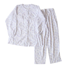 画像をギャラリービューアに読み込む, レディース 介護パジャマ マジックテープ 夏 パジャマ 介護 花柄 婦人パジャマ 抗菌防臭 上下セット S~LL 寝巻き ねまき 寝間着 入院 入院着 楊柳 サラサラ 老人ホーム (在庫限り)
