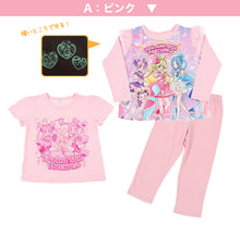 画像をギャラリービューアに読み込む, プリキュア パジャマ 光るパジャマ キミとアイドルプリキュア 半袖 長袖 セット 100cm~130cm プリキュアオールスターズ 110cm 120cm 女児 女の子 キッズ 子供 お泊り保育 光る (在庫限り)