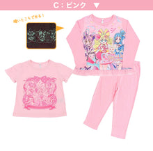 画像をギャラリービューアに読み込む, プリキュア パジャマ 光るパジャマ キミとアイドルプリキュア 半袖 長袖 セット 100cm~130cm プリキュアオールスターズ 110cm 120cm 女児 女の子 キッズ 子供 お泊り保育 光る (在庫限り)