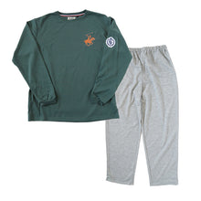 画像をギャラリービューアに読み込む, メンズ パジャマ 長袖 部屋着 秋 冬 春 薄手 ルームウェア 上下セット M~LL 紳士 ナイトウェア ダンボールニット長ズボン 上下 男性 クリスマス