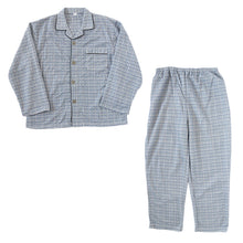 画像をギャラリービューアに読み込む, メンズ 介護パジャマ 長袖 パジャマ 介護 紳士パジャマ 上下セット S~LL 抗菌防臭 春 秋 寝巻き ねまき 寝間着 キルト ルームウェア (在庫限り)
