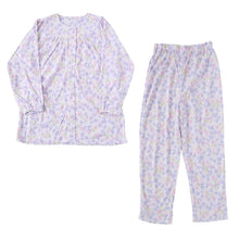 画像をギャラリービューアに読み込む, 介護パジャマ レディース パジャマ 長袖 長ズボン マジックテープ ゆったり 春 秋 S~LL 介護用 入院 病院 婦人 寝巻 女性 寝間着 ねまき かわいい
