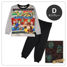 画像をギャラリービューアに読み込む, 光るパジャマ マリオ パジャマ 男児 長袖 スーパーマリオ 秋 冬 春 上下セット 110 120 130 140 cm キッズ 男の子 子供 部屋着 ルームウェア トレーナー ジュニア お泊り パジャマ上下 ルームウエア 部屋着 寝巻き 寝間着 男の子用 綿混