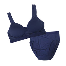 画像をギャラリービューアに読み込む, スポーツブラ ジュニアブラ セット ジュニア キッズ スポブラ 中学生 小学生 下着 上下セット 150 160 165cm ハーフトップ ショーツ 子供 下着 ブラジャー 女の子 女子 ノンワイヤーブラ スポーツブラジャー 150 160 165 学校 シンプル ブルー ネイビー
