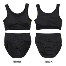 画像をギャラリービューアに読み込む, スポーツブラ ジュニアブラ セット ジュニア キッズ スポブラ 中学生 小学生 下着 上下セット 150 160 165 cm ハーフトップ ショーツ 子供 下着 ブラジャー 女の子 女子 ノンワイヤーブラ スポーツブラジャー ドライ 下着 学校 シンプル むらさき 黒 ピンク
