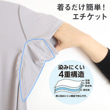 画像をギャラリービューアに読み込む, メンズ 脇汗パッド付 脇汗 インナー 半袖 丸首 接触冷感 M L LL 汗染み 汗取りインナー 運動 スポーツ 夏 男性 下着 肌着 白 黒 吸汗速乾 UV対策 紫外線対策 (在庫限り)