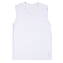 画像をギャラリービューアに読み込む, メンズ インナー 乳首透けにくい 胸二重 サーフシャツ 接触冷感 Vネック ノースリーブ M L LL 乳首 隠し 透け 防止 運動 スポーツ 夏 男性 下着 肌着 白 黒 吸汗速乾 UV対策 紫外線対策 (在庫限り)