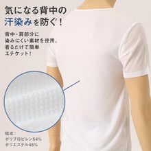 画像をギャラリービューアに読み込む, メンズ 汗取りインナー 半袖 Vネック 接触冷感 M L LL 背中 汗染み 運動 スポーツ 夏 男性 インナー 下着 肌着 白 黒 吸汗速乾 UV対策 紫外線対策