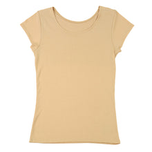 画像をギャラリービューアに読み込む, 汗取りインナー 背中 フレンチ袖 半袖 レディース M L LL 汗染み 汗じみ防止 背中汗とり 下着 女性 肌着 無地 生活の木 インナー シャツ 汗対策 夏 30代 40代 50代 (在庫限り)