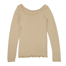 画像をギャラリービューアに読み込む, インナー 長袖 レディース シャツ 丸首 リブ M L LL 背当て付き 下着 肌着 女性 トップス 薄手 アンダーウェア 保温 ストレッチ 快適 あったかインナー 暖かい 温かい 秋 冬 広め ラウンドネック