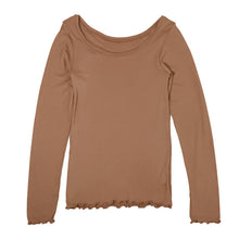 画像をギャラリービューアに読み込む, インナー 長袖 レディース シャツ 丸首 リブ M L LL 背当て付き 下着 肌着 女性 トップス 薄手 アンダーウェア 保温 ストレッチ 快適 あったかインナー 暖かい 温かい 秋 冬 広め ラウンドネック