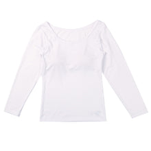 画像をギャラリービューアに読み込む, 8分袖 カップ付き ジュニア ガールズ インナー 吸湿発熱 150cm~165cm 女の子 女児 下着 ストレッチ あったか cica加工 長袖 シンプル 暖かい 防寒 秋 冬 寒さ対策 冷え取り