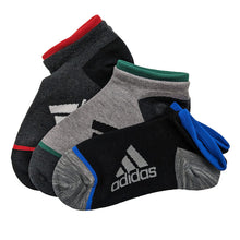 画像をギャラリービューアに読み込む, ソックス 靴下 アディダス キッズ スニーカー 男子 男の子 3足組 19-21cm~23-25cm 靴下 子供 くるぶし ソックス ジュニア adidas 福助 3足セット 迷彩 ロゴ