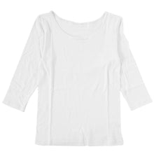 画像をギャラリービューアに読み込む, 下着 7分袖 肌着 綿100% レディース インナー シャツ 長袖 M L LL 綿 tシャツ 無地 グレー 白 黒 女性