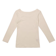 画像をギャラリービューアに読み込む, 8分袖 インナー レディース 長袖 シャツ 綿混 M L LL アンダーウェア 女性 肌着 下着 敏感肌 肌に優しい コットン 綿 シンプル 無地 定番 黒 白 30代 40代 50代 60代