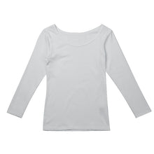 画像をギャラリービューアに読み込む, 8分袖 インナー レディース 長袖 シャツ 綿混 M L LL アンダーウェア 女性 肌着 下着 敏感肌 肌に優しい コットン 綿 シンプル 無地 定番 黒 白 30代 40代 50代 60代
