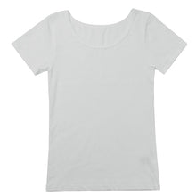 画像をギャラリービューアに読み込む, 3分袖 インナー レディース 半袖 シャツ 綿混 M L LL アンダーウェア 女性 肌着 下着 敏感肌 肌に優しい コットン 綿 シンプル 無地 定番 黒 白 30代 40代 50代 60代