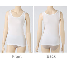 画像をギャラリービューアに読み込む, タンクトップ インナー レディース 綿混 M L LL リラックス アンダーウェア 女性 肌着 下着 敏感肌 肌に優しい コットン 綿 シンプル 無地 定番 黒 白 30代 40代 50代 60代