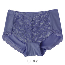 画像をギャラリービューアに読み込む, お腹押さえ ショーツ レース M L LL 補正 下着 補整 ショーツガードル お腹 下腹 レディース 女性 インナー たるみ パワーネット 引きしめ 産後 可愛い ストレッチ 吸水速乾 綿マチ付き