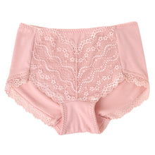 画像をギャラリービューアに読み込む, お腹押さえ ショーツ レース M L LL 補正 下着 補整 ショーツガードル お腹 下腹 レディース 女性 インナー たるみ パワーネット 引きしめ 産後 可愛い ストレッチ 吸水速乾 綿マチ付き