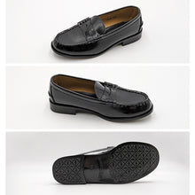 画像をギャラリービューアに読み込む, ローファー 学生靴 通学靴 合皮 靴 シューズ 女子 レディース 3E 21cm~27cm (アサヒシューズ 通学 中学校 高校 ジュニア 子供 学校 スクール) (送料無料) (取寄せ)