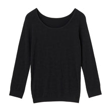 画像をギャラリービューアに読み込む, インナー レディース あったかインナー 8分袖インナー 着るタイツ 暖かい M・L 女性 婦人 インナーシャツ アンダーウェア 薄手 Uネック 防寒 寒さ対策 花柄