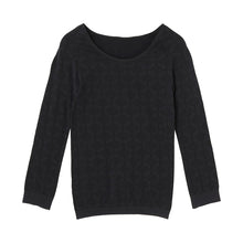 画像をギャラリービューアに読み込む, インナー レディース あったかインナー 8分袖インナー 着るタイツ 暖かい M・L 女性 婦人 インナーシャツ アンダーウェア 薄手 Uネック 防寒 寒さ対策 花柄