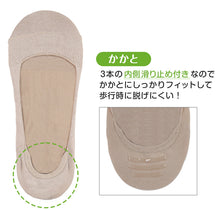 画像をギャラリービューアに読み込む, アツギ フットカバー 浅ばき 滑り止め 脱げにくい カバーソックス ずれにくい 21-23cm・23-25cm 滑り止め付き 綿混 無縫製 黒 ベージュ ATSUGI 無地 atsugi 浅い 靴下 浅め レッグウェア