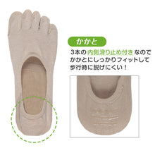 画像をギャラリービューアに読み込む, 五本指フットカバー フットカバー アツギ 深ばき 五本指靴下 カバーソックス 5本指 23-25cm 滑り止め付き 綿混 無縫製 黒 ベージュ ATSUGI 5本指ソックス 無地 atsugi 深い 深め 靴下 レッグウェア
