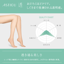 画像をギャラリービューアに読み込む, アスティーグ 透 ストッキング レディース パンスト S~L (ASTIGU パンティストッキング 婦人 ベージュ 肌色 透明感)