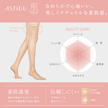 画像をギャラリービューアに読み込む, アスティーグ 肌 ショートストッキング ストッキング ひざ上 22-25cm (ASTIGU ひざ上丈 オーバーニー 婦人 黒 ベージュ 伝線しにくい)