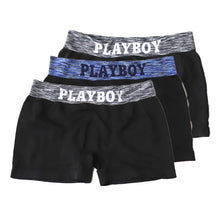 画像をギャラリービューアに読み込む, PLAYBOY ボクサーパンツ メンズ ボクサーブリーフ ブランド 成型ボクサー インナー 3枚組 M~LL セット 前閉じ 下着 男性 パンツ ボクサー シンプル おしゃれ プレイボーイ