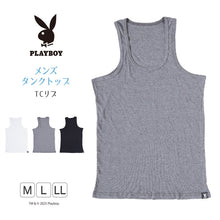 画像をギャラリービューアに読み込む, メンズ タンクトップ ノースリーブ インナー ブランド 紳士 トップス PLAYBOY M~LL (プレイボーイ PLAY BOY ランニング スリーブレス ランニングシャツ 紳士肌着 男 アンダーウェア playboy)