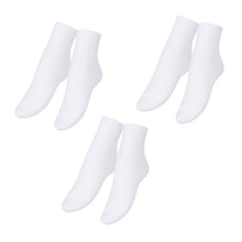 画像をギャラリービューアに読み込む, 靴下 白 キッズ ソックス ハーフミニソックス リブ ショートソックス 子供 3足組 22-24cm・24-26cm (白ソックス 中学生 白靴下 アツギ スクールソックス まとめ買い リブソックス レッグウェア)