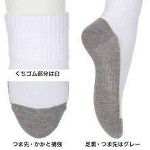画像をギャラリービューアに読み込む, スクールソックス 白 ハイカット丈 通学 靴下 子供 学校 汚れが目立ちにくい 2足組 16-18cm~24-26cm 小学生 小学校 男子 女子 スクール ショートソックス くつ下 くつした 足底 グレー 丈夫 アツギ (在庫限り)