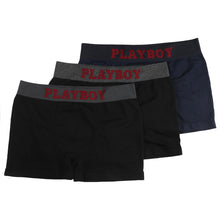 画像をギャラリービューアに読み込む, PLAYBOY ボクサーパンツ メンズ ボクサーブリーフ ブランド 成型ボクサー インナー 3枚組 M~LL セット 前閉じ 下着 男性 パンツ ボクサー シンプル おしゃれ プレイボーイ