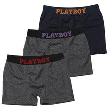 画像をギャラリービューアに読み込む, PLAYBOY ボクサーパンツ メンズ ボクサーブリーフ ブランド 成型ボクサー インナー 3枚組 M~LL セット 前閉じ 下着 男性 パンツ ボクサー シンプル おしゃれ プレイボーイ