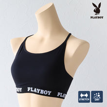 画像をギャラリービューアに読み込む, スポーツブラ ハーフトップ レディース スポブラ yバック 婦人 シンプル ブランド ヨガ M L LL ウォーキング ストレッチ PLAYBOY 下着 肌着 インナー PLAY BOY かっこいい 綿混 (在庫限り)