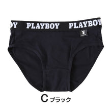 画像をギャラリービューアに読み込む, ショーツ レディース 婦人 シンプル ブランド PLAYBOY M L LL 下着 肌着 インナー PLAY BOY かっこいい 綿混