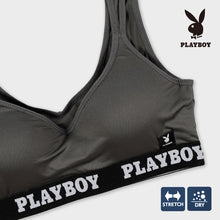 画像をギャラリービューアに読み込む, ハーフトップ レディース スポーツブラ スポブラ 婦人 シンプル ブランド ヨガ M L LL ウォーキング ストレッチ PLAYBOY 下着 肌着 インナー PLAY BOY かっこいい