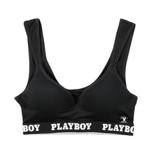 画像をギャラリービューアに読み込む, ハーフトップ レディース スポーツブラ スポブラ 婦人 シンプル ブランド ヨガ M L LL ウォーキング ストレッチ PLAYBOY 下着 肌着 インナー PLAY BOY かっこいい
