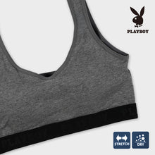 画像をギャラリービューアに読み込む, ハーフトップ レディース スポーツブラ スポブラ 婦人 シンプル ブランド ヨガ M L LL ウォーキング ストレッチ PLAYBOY 下着 肌着 インナー PLAY BOY かっこいい